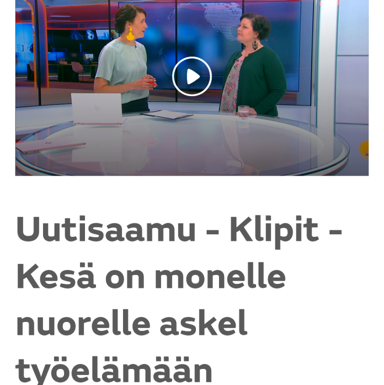 Kesä on monelle nuorelle askel työelämään