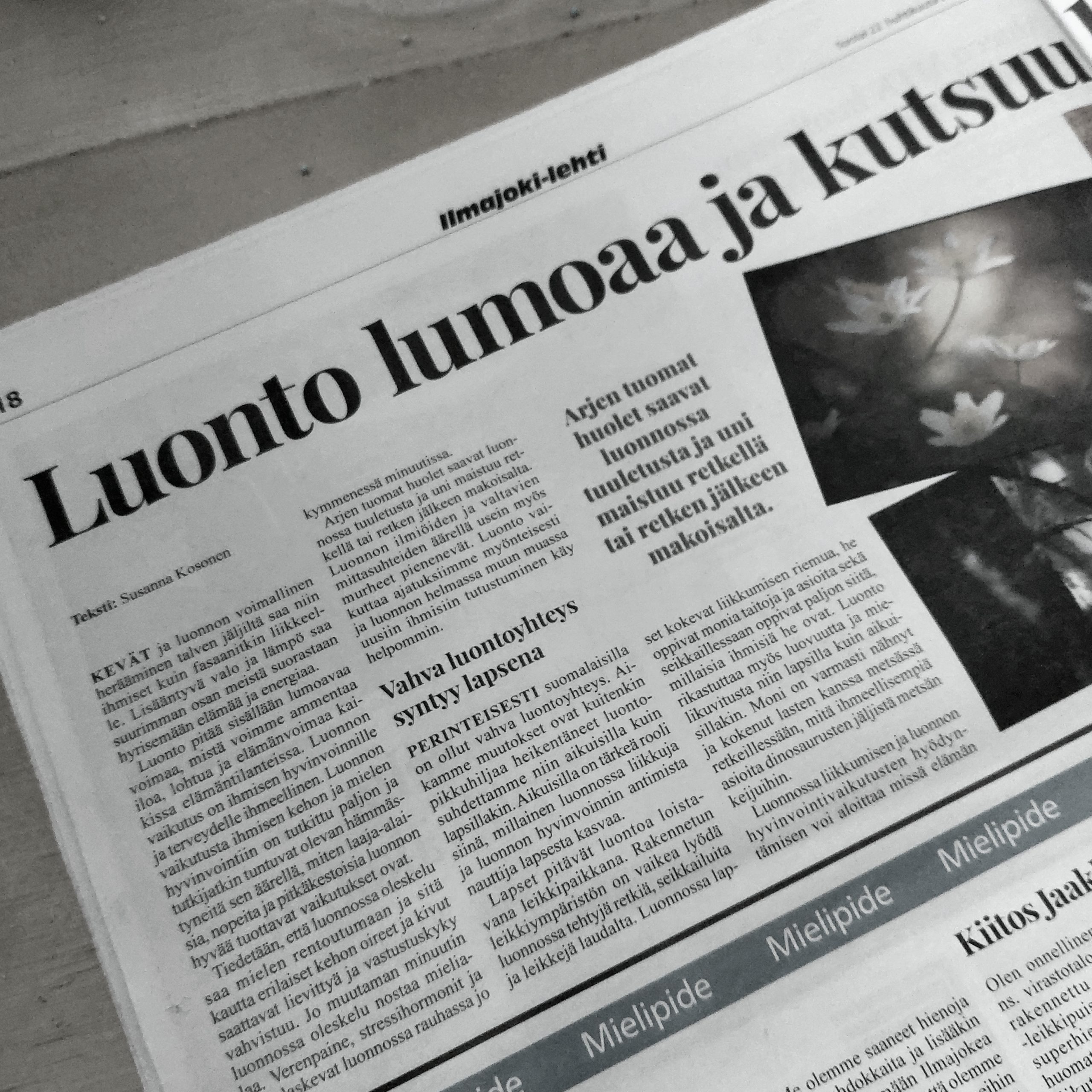 Luonto lumoaa ja kutsuu hyvinvoinnin lähteelle